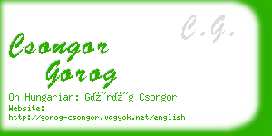 csongor gorog business card